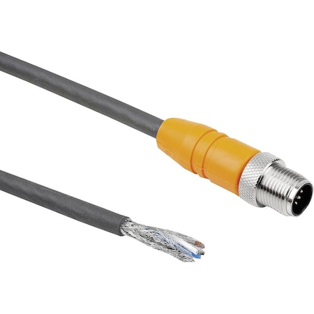 Connector, Shielded, Form:C Plugs Straight, M12X1, D2=14,5, P=5000, N=5X0,34 Mm², L2=46,75, Tpu